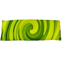 Groovy Abstract Green Liquid Art Swirl Painting Body Pillow Case (dakimakura) by myrubiogarden