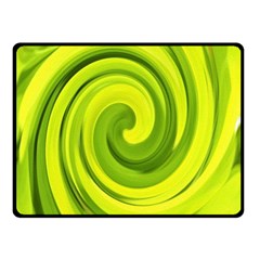 Groovy Abstract Green Liquid Art Swirl Painting Double Sided Fleece Blanket (small)  by myrubiogarden