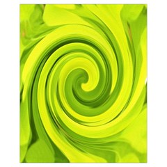 Groovy Abstract Green Liquid Art Swirl Painting Drawstring Bag (small)