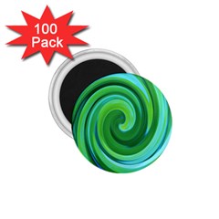 Groovy Abstract Turquoise Liquid Swirl Painting 1 75  Magnets (100 Pack)  by myrubiogarden