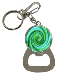 Groovy Abstract Turquoise Liquid Swirl Painting Bottle Opener Key Chains by myrubiogarden