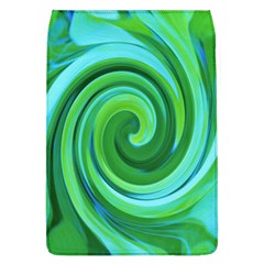 Groovy Abstract Turquoise Liquid Swirl Painting Removable Flap Cover (l) by myrubiogarden