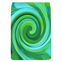 Groovy Abstract Turquoise Liquid Swirl Painting Removable Flap Cover (s)