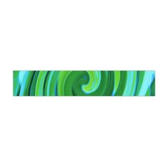 Groovy Abstract Turquoise Liquid Swirl Painting Flano Scarf (mini) by myrubiogarden