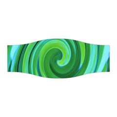 Groovy Abstract Turquoise Liquid Swirl Painting Stretchable Headband by myrubiogarden