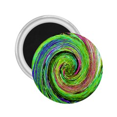 Groovy Abstract Green And Crimson Liquid Swirl 2 25  Magnets by myrubiogarden