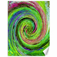 Groovy Abstract Green And Crimson Liquid Swirl Canvas 36  X 48  by myrubiogarden