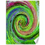 Groovy Abstract Green And Crimson Liquid Swirl Canvas 36  x 48  35.26 x46.15  Canvas - 1