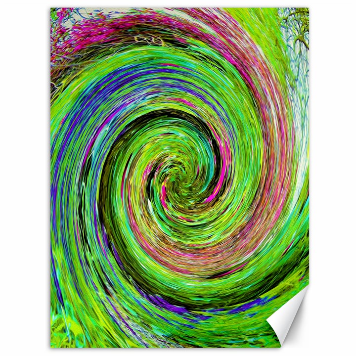 Groovy Abstract Green And Crimson Liquid Swirl Canvas 36  x 48 