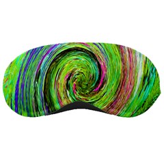 Groovy Abstract Green And Crimson Liquid Swirl Sleeping Masks by myrubiogarden