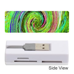 Groovy Abstract Green And Crimson Liquid Swirl Memory Card Reader (stick) by myrubiogarden