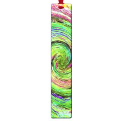 Groovy Abstract Green And Crimson Liquid Swirl Large Book Marks by myrubiogarden