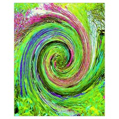 Groovy Abstract Green And Crimson Liquid Swirl Drawstring Bag (small) by myrubiogarden