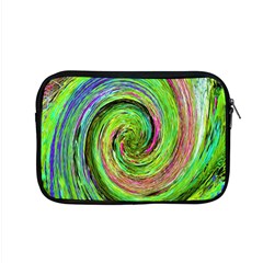 Groovy Abstract Green And Crimson Liquid Swirl Apple Macbook Pro 15  Zipper Case