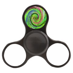 Groovy Abstract Green And Crimson Liquid Swirl Finger Spinner by myrubiogarden