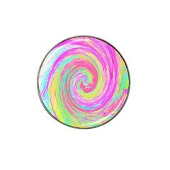 Groovy Abstract Pink And Blue Liquid Swirl Painting Hat Clip Ball Marker (4 Pack) by myrubiogarden