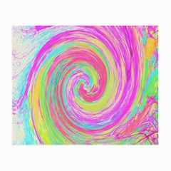 Groovy Abstract Pink And Blue Liquid Swirl Painting Small Glasses Cloth by myrubiogarden