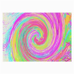 Groovy Abstract Pink And Blue Liquid Swirl Painting Large Glasses Cloth by myrubiogarden