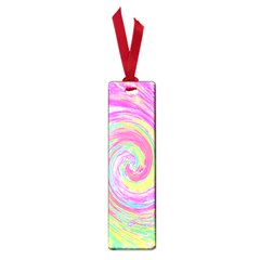 Groovy Abstract Pink And Blue Liquid Swirl Painting Small Book Marks by myrubiogarden