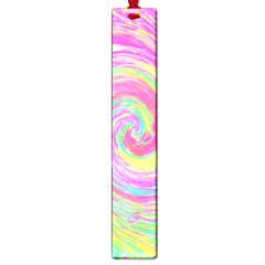 Groovy Abstract Pink And Blue Liquid Swirl Painting Large Book Marks