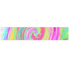 Groovy Abstract Pink And Blue Liquid Swirl Painting Large Flano Scarf 