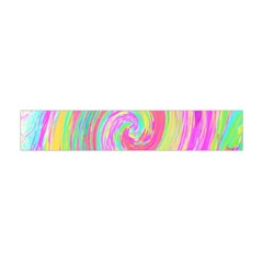 Groovy Abstract Pink And Blue Liquid Swirl Painting Flano Scarf (mini) by myrubiogarden