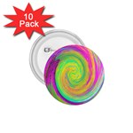 Groovy Abstract Purple And Yellow Liquid Swirl 1.75  Buttons (10 pack) Front