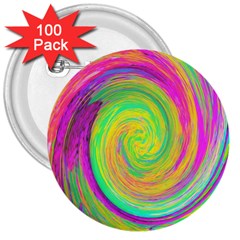 Groovy Abstract Purple And Yellow Liquid Swirl 3  Buttons (100 Pack)  by myrubiogarden