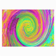 Groovy Abstract Purple And Yellow Liquid Swirl Large Glasses Cloth (2-side) by myrubiogarden