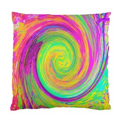 Groovy Abstract Purple And Yellow Liquid Swirl Standard Cushion Case (one Side) by myrubiogarden