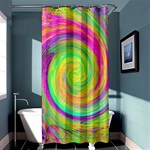 Groovy Abstract Purple And Yellow Liquid Swirl Shower Curtain 36  x 72  (Stall)  Curtain(36 X72 ) - 33.26 x66.24  Curtain(36 X72 )