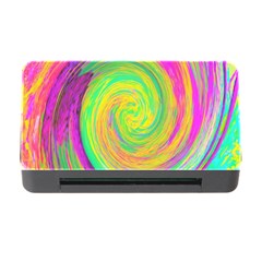 Groovy Abstract Purple And Yellow Liquid Swirl Memory Card Reader With Cf by myrubiogarden