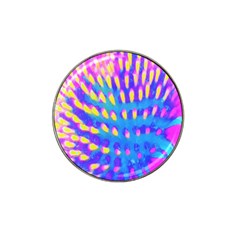 Pink, Blue And Yellow Abstract Coneflower Hat Clip Ball Marker (10 Pack) by myrubiogarden