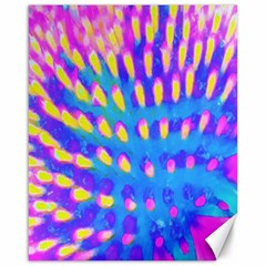 Pink, Blue And Yellow Abstract Coneflower Canvas 16  X 20  by myrubiogarden