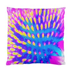 Pink, Blue And Yellow Abstract Coneflower Standard Cushion Case (one Side)