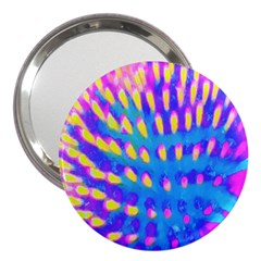 Pink, Blue And Yellow Abstract Coneflower 3  Handbag Mirrors by myrubiogarden