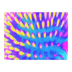 Pink, Blue And Yellow Abstract Coneflower Double Sided Flano Blanket (mini)  by myrubiogarden