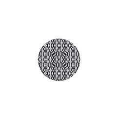 Black And White Intricate Modern Geometric Pattern 1  Mini Magnets by dflcprintsclothing