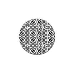 Black And White Intricate Modern Geometric Pattern Golf Ball Marker by dflcprintsclothing