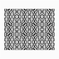 Black And White Intricate Modern Geometric Pattern Small Glasses Cloth by dflcprintsclothing