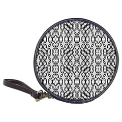 Black And White Intricate Modern Geometric Pattern Classic 20-cd Wallets by dflcprintsclothing