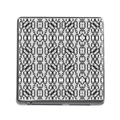 Black And White Intricate Modern Geometric Pattern Memory Card Reader (square 5 Slot) by dflcprintsclothing