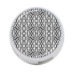 Black And White Intricate Modern Geometric Pattern 4-port Usb Hub (one Side) by dflcprintsclothing