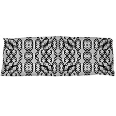 Black And White Intricate Modern Geometric Pattern Body Pillow Case (dakimakura) by dflcprintsclothing