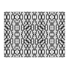 Black And White Intricate Modern Geometric Pattern Double Sided Flano Blanket (mini) 