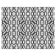 Black And White Intricate Modern Geometric Pattern Double Sided Flano Blanket (medium) 