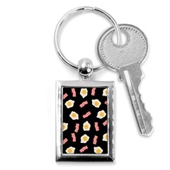 Bacon And Egg Pop Art Pattern Key Chains (rectangle)  by Valentinaart