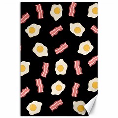 Bacon And Egg Pop Art Pattern Canvas 12  X 18  by Valentinaart