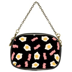 Bacon And Egg Pop Art Pattern Chain Purse (one Side)