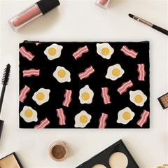 Bacon And Egg Pop Art Pattern Cosmetic Bag (large) by Valentinaart